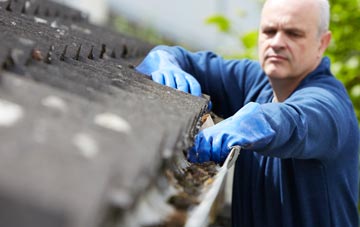 cleaning and inspecting Pentre Ffwrndan roofs